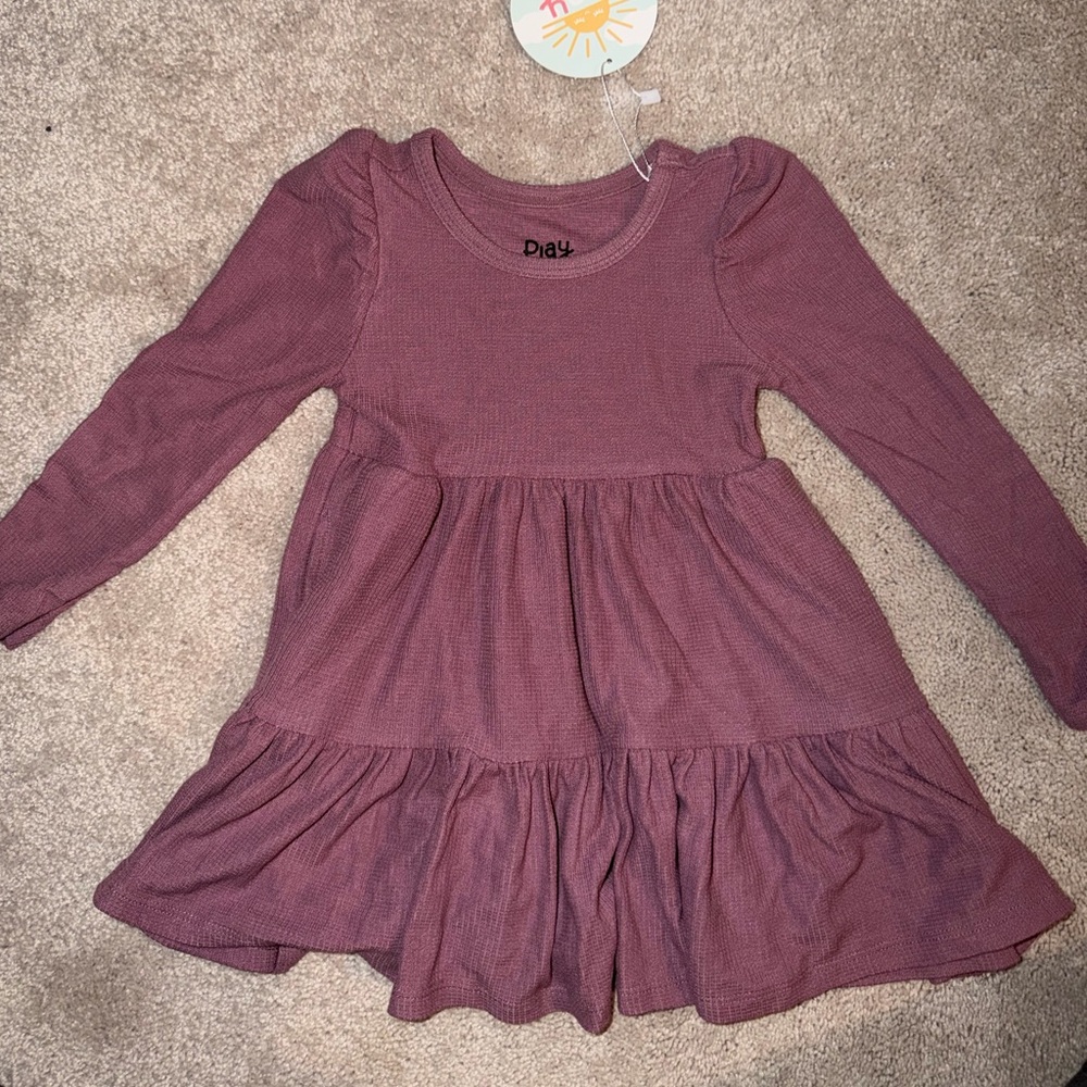 Little Sleepies - NWT - Dusty Plum Waffle Dress - 2T - NWT